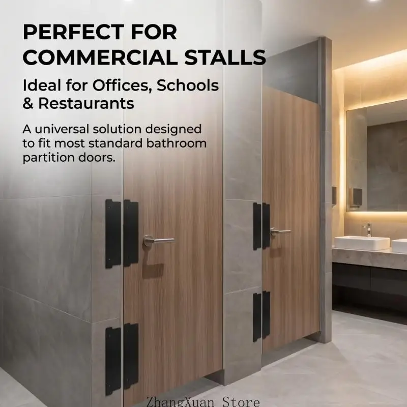 Aufschraubbare Toiletten-Sichtschutzabdeckung, schwarz, 4er-Pack, Montagesatz-Set für die Verwendung in Toiletten, 3 x – Detail 5