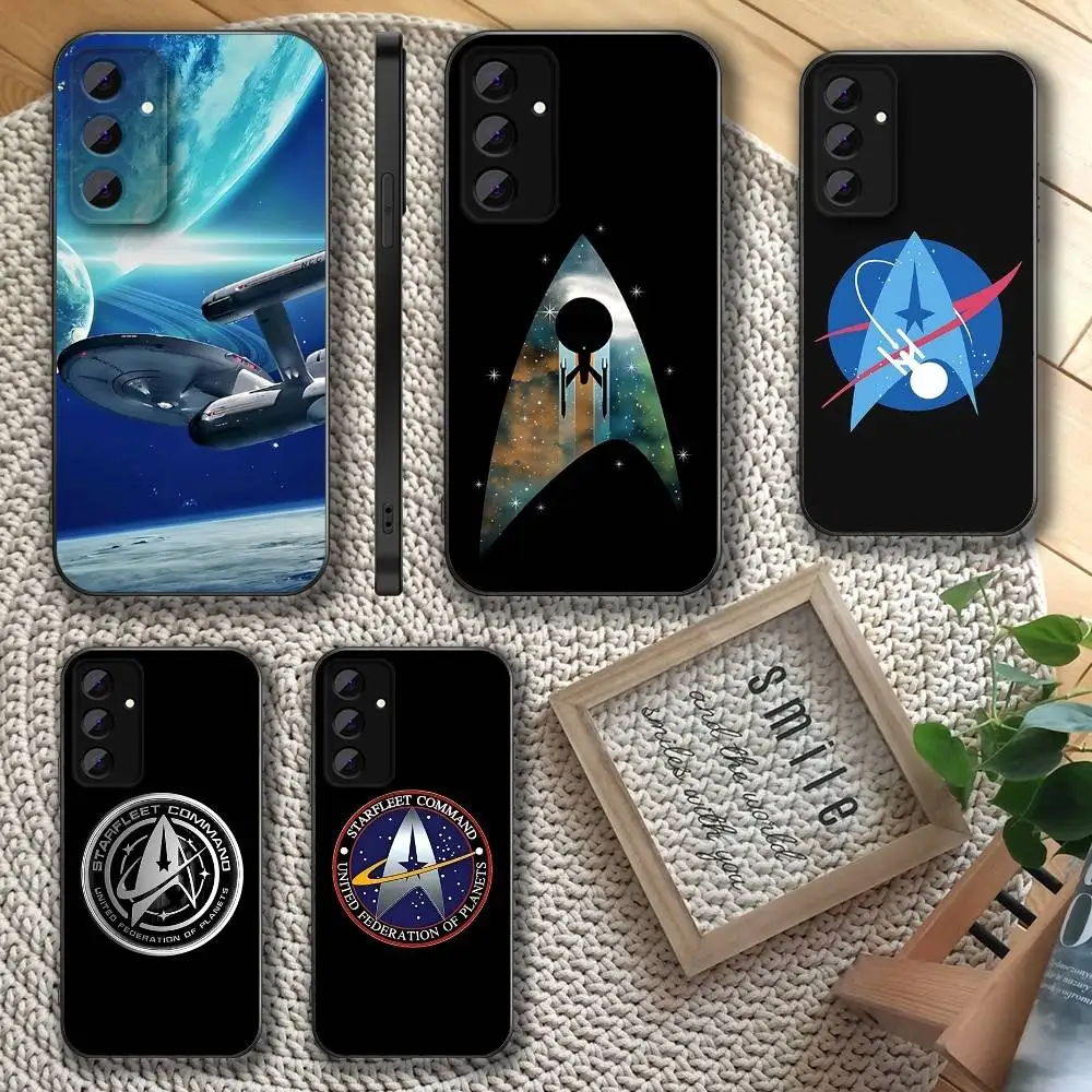 

S-Star T-Trek Ship Phone Case For Samsung S 25,24,23,22,30,21,10,9,Ultra,Plus,Lite,FE,4,5 G Soft Black Case