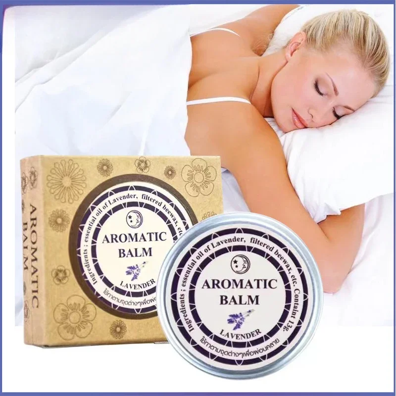 Lavender Aromatic Balm Insomnia Improve Sleep Soothe Relax Mood Stress Plant-based Ingredients Sleepless Cream Massage Cream