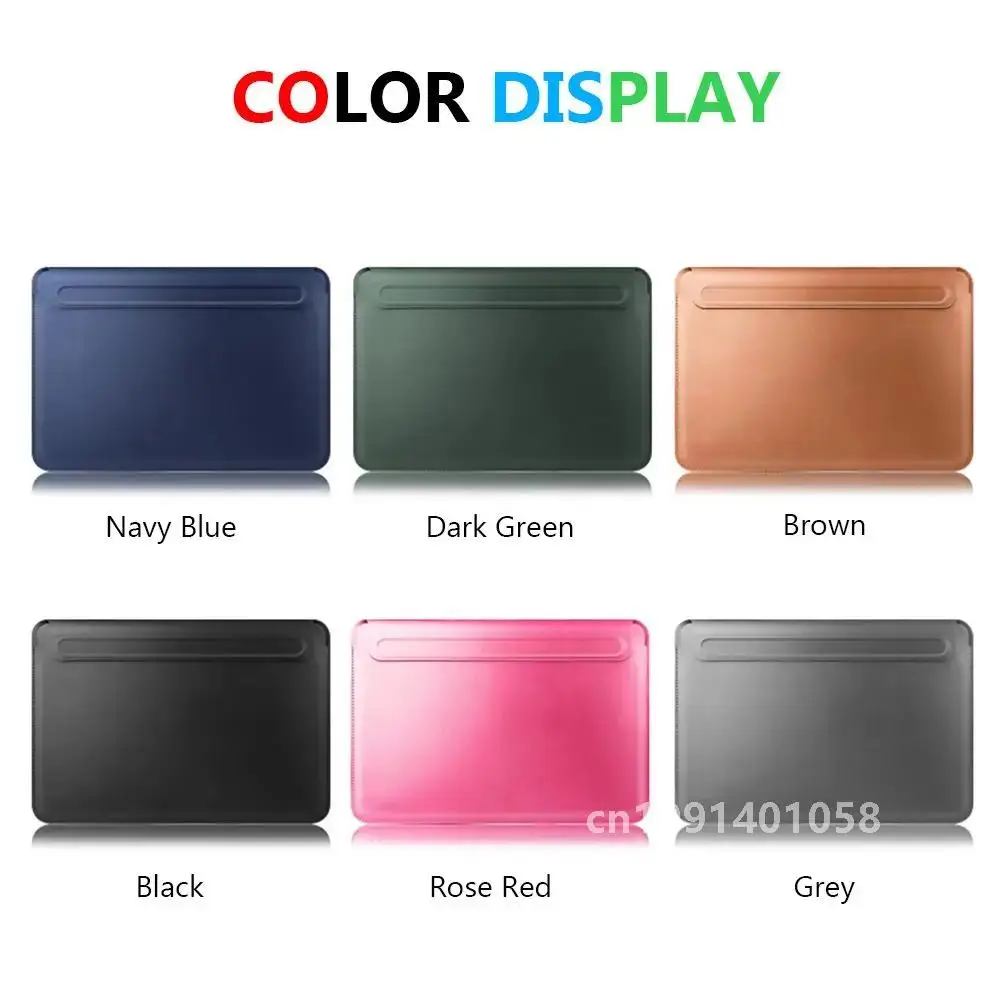 11 13 15 inch Professionele Pouch Magnetische Cover Ultrabook Sleeve Laptoptas Stand Case PU Leer Voor Macbook Air M1 Pro