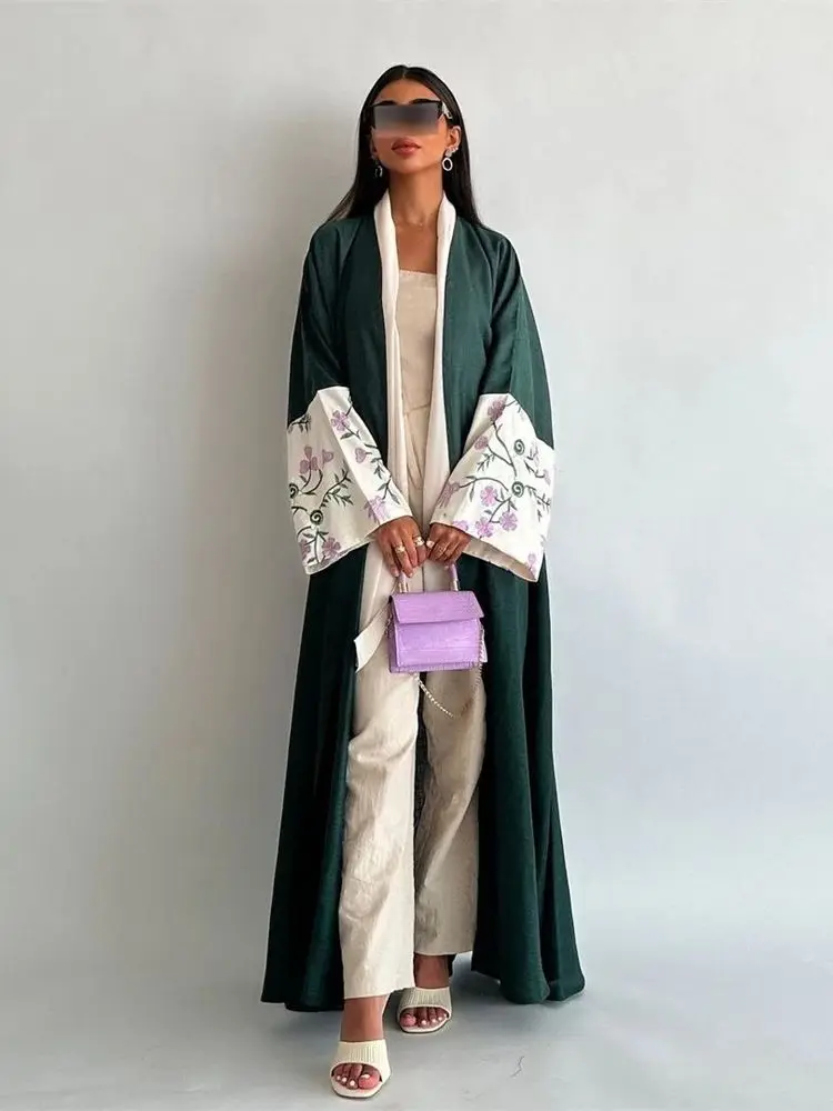 

Abayas Muslim Women Open Kimono Abaya Damen Dubai Elegant Luxury Kaftan Modest Dress Islam Caftan Marocain Robe Femme Musulmane