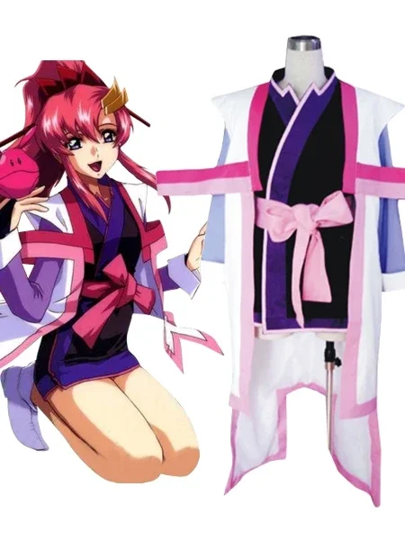 Anime GUNDAM Woman Halloween Cosplay Lacus Clyne Costume