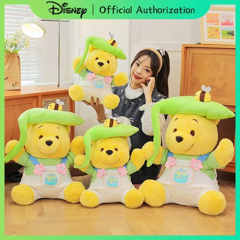 40CM-70CM Winnie The Pooh Plush Toy Cute Disney Summer Limited Cartoon Bear Stuffed Doll Anime Souvenir Kawaii Birthday Gift