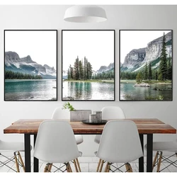 3 pezzi fai da te pittura diamante montagna lago ricamo trittico natura punto croce kit diamante mosaico scenario Set di 3 natura