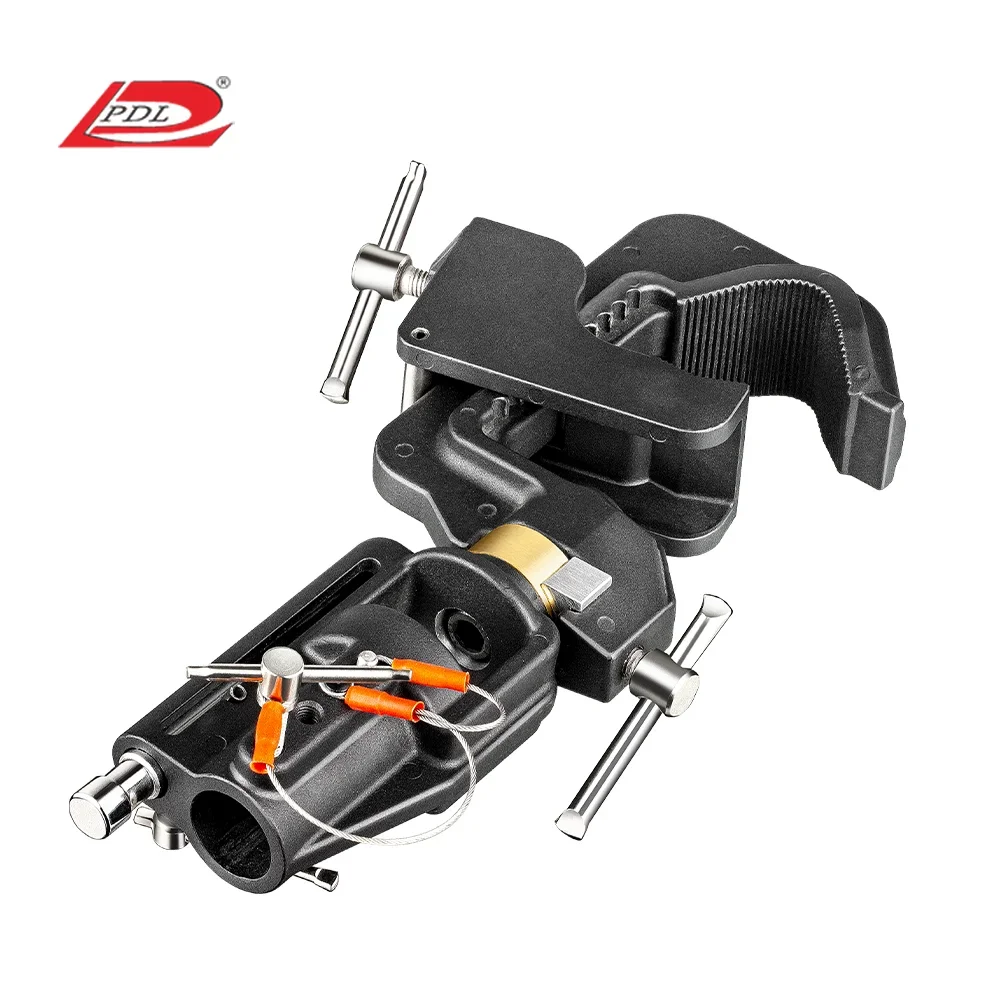 

Saturn (PDL)W501 Heavy Duty Fixture Suspension Clamp C-Clamp Swivel Universal Head with 28mm Female 16mm Adapter Factory OEM