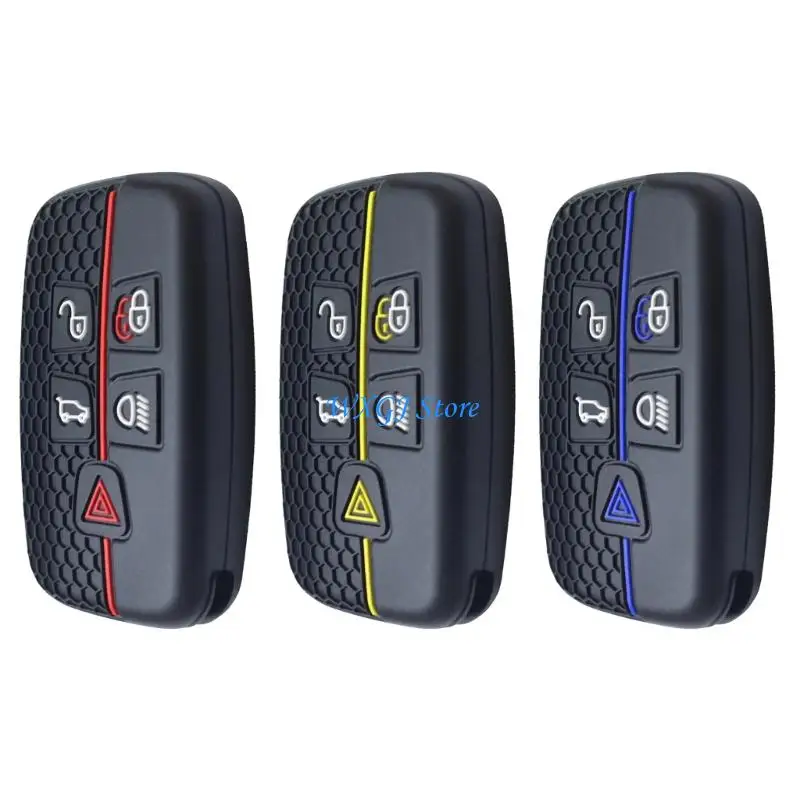 

37JE Protector Cover Silicone Car Case Waterproof Remote Cover Honeycomb Texture Shell Soft Case