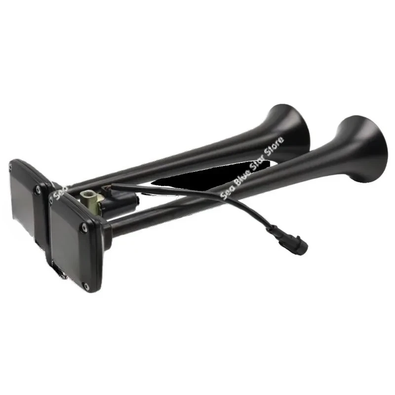 Car horn 12V24v air horn passenger car truck high and low double tube horn whistle