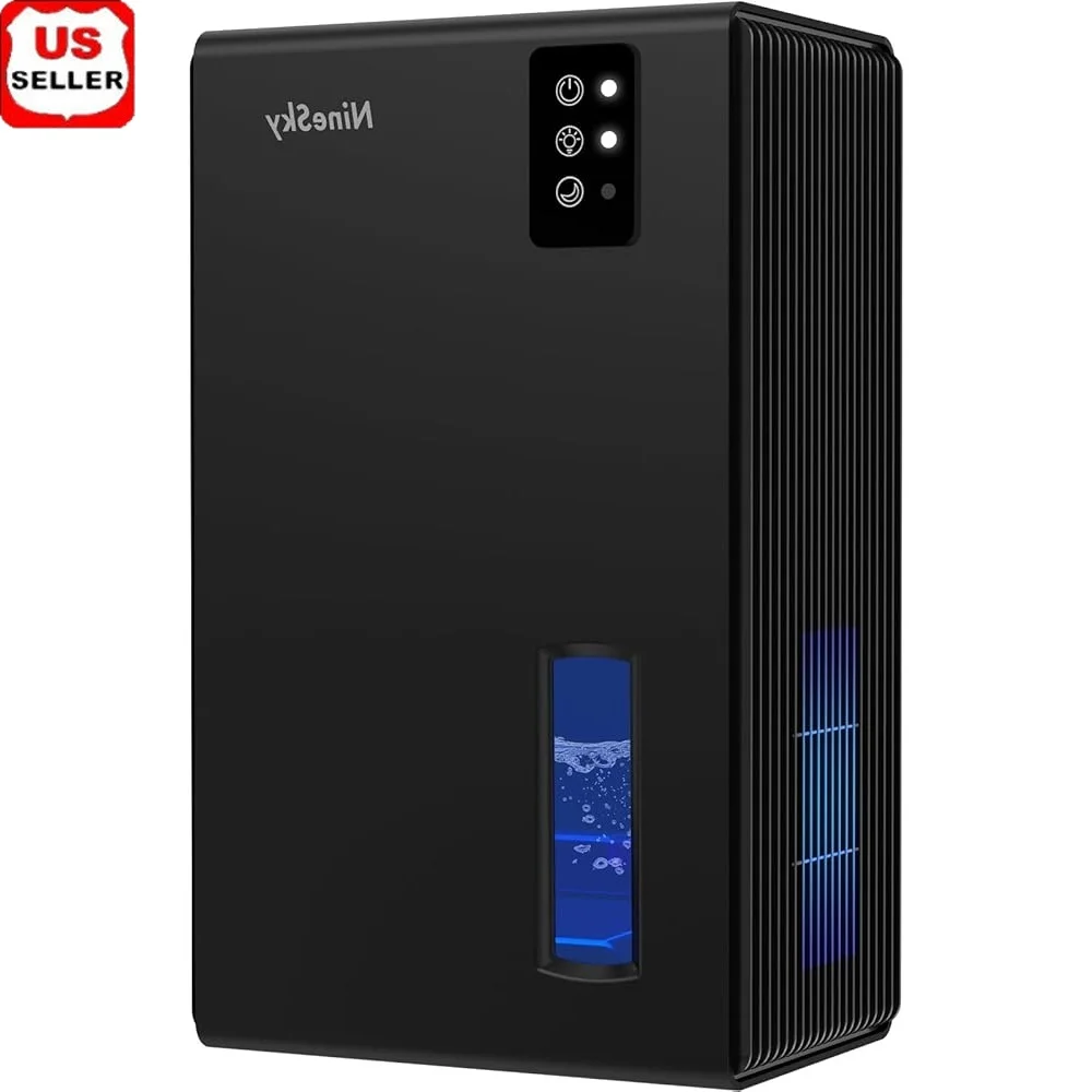 Advanced Dehumidifier with Auto Shut Off 95 Oz Tank Home and Bathroom Quiet Operation 7 Color LED Light 1000 sq ft Coverage