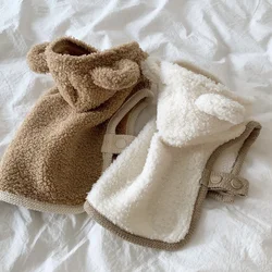 Abbigliamento caldo per animali domestici Mantello Cappuccio per animali domestici Mantello per cani di piccola taglia Gatto Teddy Autunno e inverno Vestiti per cuccioli addensati Vestiti per cani firmati