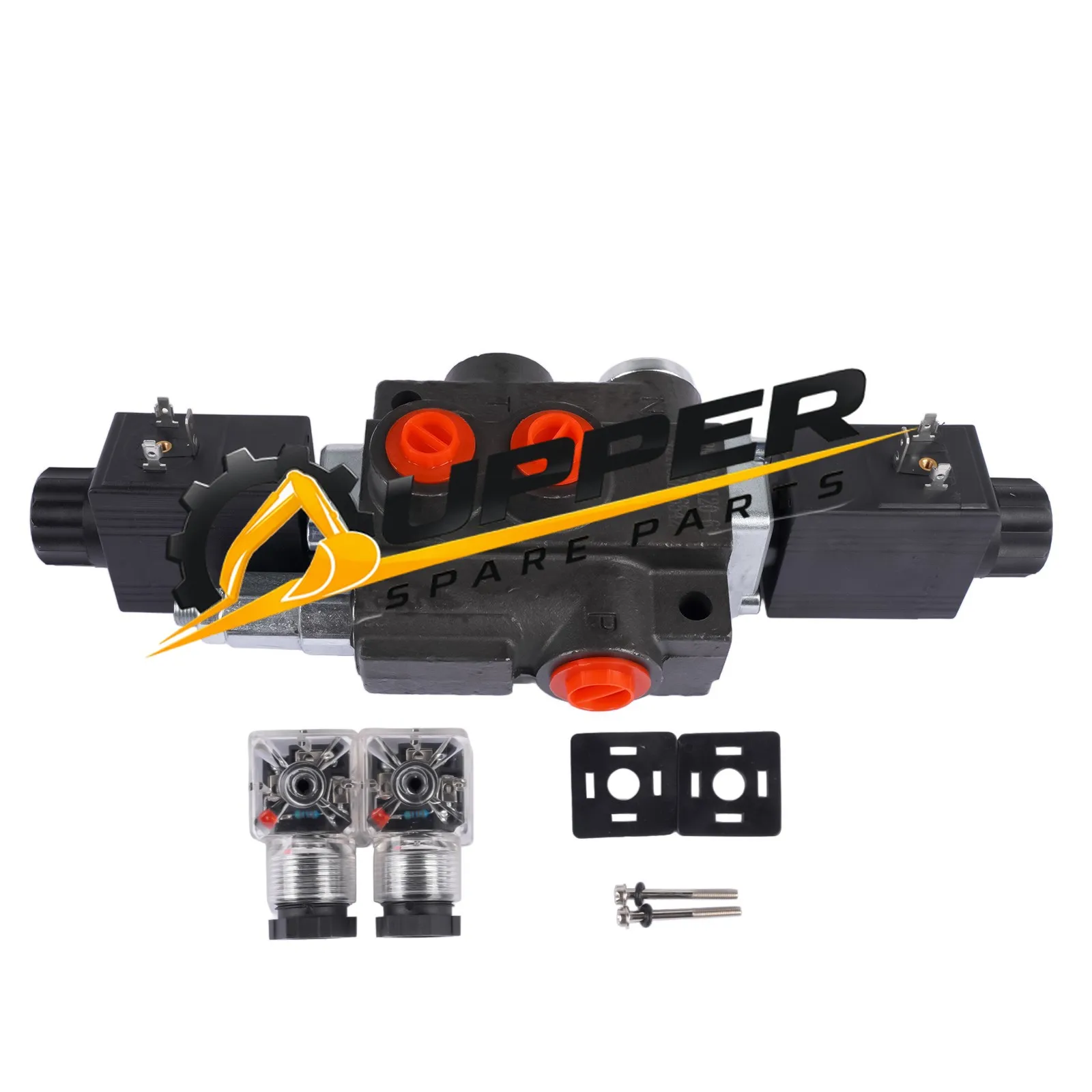 1 Spool Solenoid 12V DC 13 GPM 3600 PSI Hydraulic Control Valve Double Acting