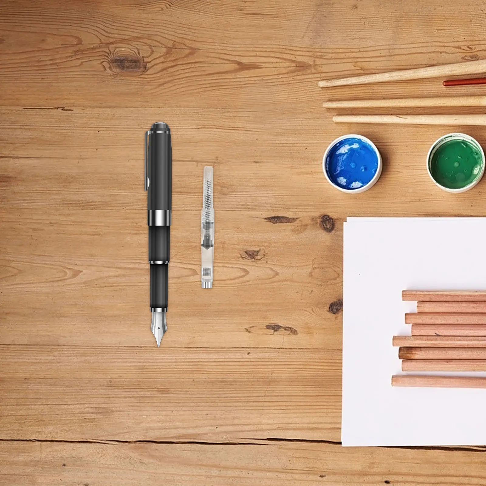 

10pcs Steel Pen Ink Converter 2.6Mm Universal Fit Precision Ink Fill Assistant Smooth Rotation Portable For Office School