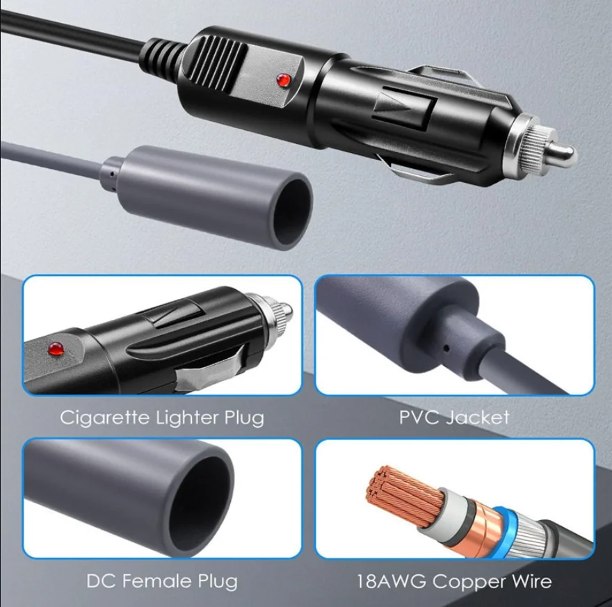 DC 12V/24V to 48V 2A Boost Converter Cigarette Lighter Power Adapter with Power Cord for RV Surveillance Boat 10-30V Input