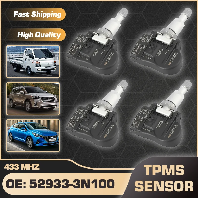 

52933-3N100 Tire Pressure Sensor TPMS 433 MHz For Hyundai I30 Hyundai Ix20 Hyundai Ix55 Hyundai Porter Hyundai Santa Fe Solaris