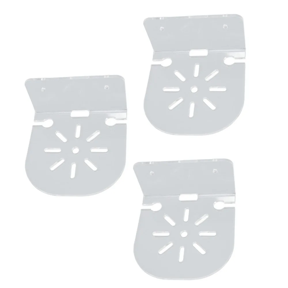 3 Sets Small Size Acrylic Floating Shelf Visibility Design Clear Acrylic Wall Mount Camera Shelf Acrylic Wall Mount Bracket