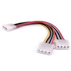 4Pin Molex Power Supply Extension Cable Male 1 to 2 Female Ports Power Cable IDE Power Port Multiplier D Plug Y Splitter