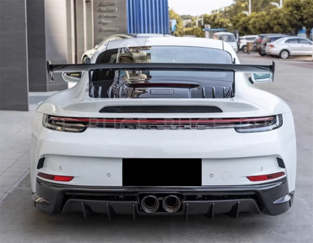

Used for Porsche 911 992 Stinger Upgraded GT3 Style Semi Carbon Fiber Rear Bumper Rear Diffuser Exhaust Pipe Body Kit