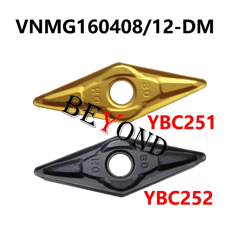 

VNMG160408-DM YBC251 VNMG160412-DM YBC252 100% Original Carbide Inserts VNMG 1604048 160412 Processing Steel CNC VNMG1604 Tools