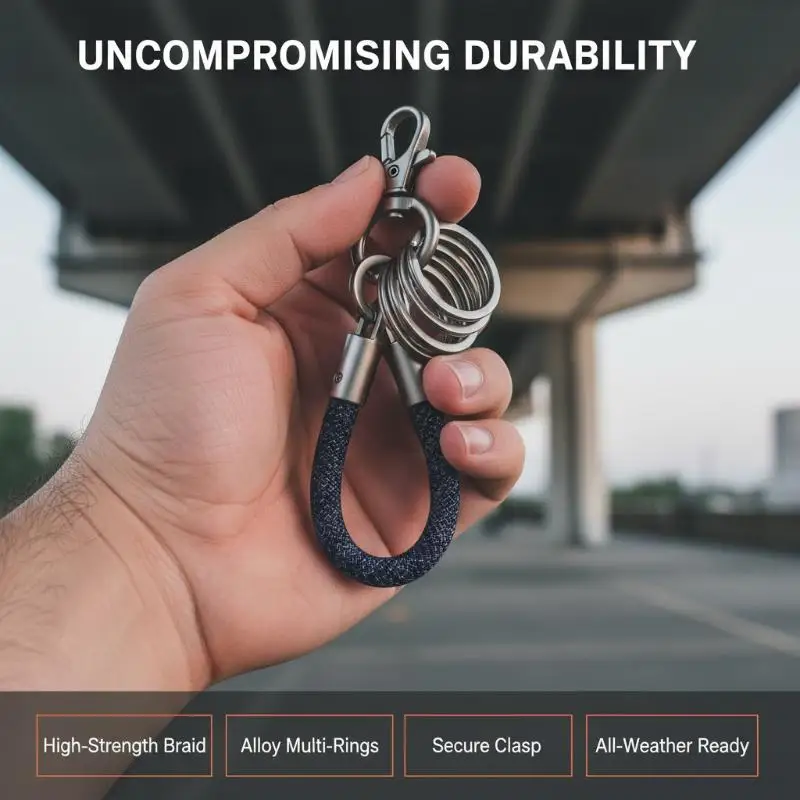 Short Lanyard Anti-Loss Keychain Multifunctional Classification Management Practical Birthday Gift for Teens Adults Daily Use
