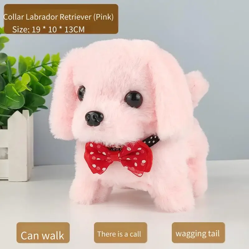 Simulated Dog Toys Plush Electric Toys for Children Walking Electric Dog Stalls Electronic Puppy Pet Decorations and Ornaments