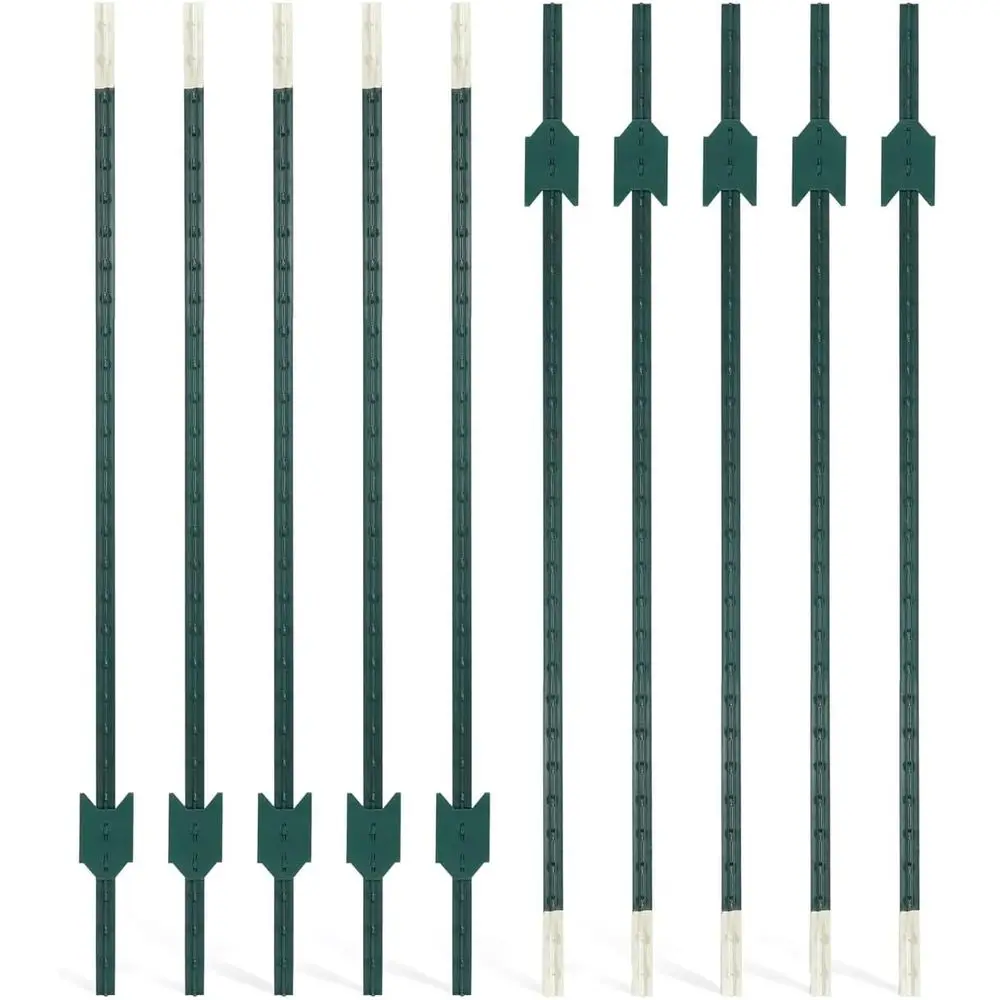 

Набор из 10 стальных Т-образных столбов 7T с Т-образным каналом и якорем для сада, сада и ограждения на открытом воздухе