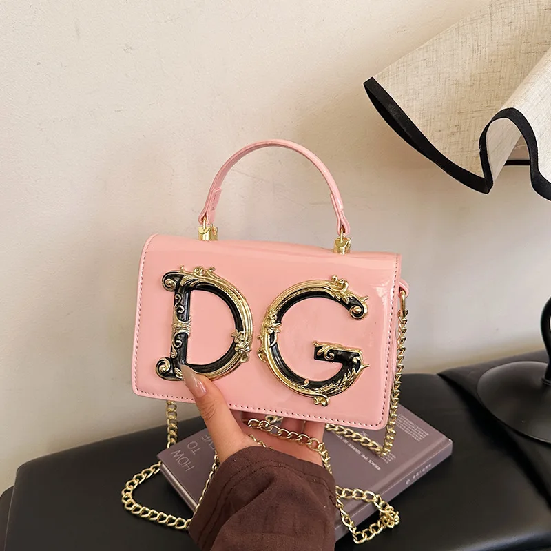 حقيبة مربعة صغيرة للنساء أنيقة وبسيطة - حقيبة كروس بسلسلة فاخرة وحقيبة بمقبض علوي، حقيبة عصرية مسائية متعددة الاستخدامات #4