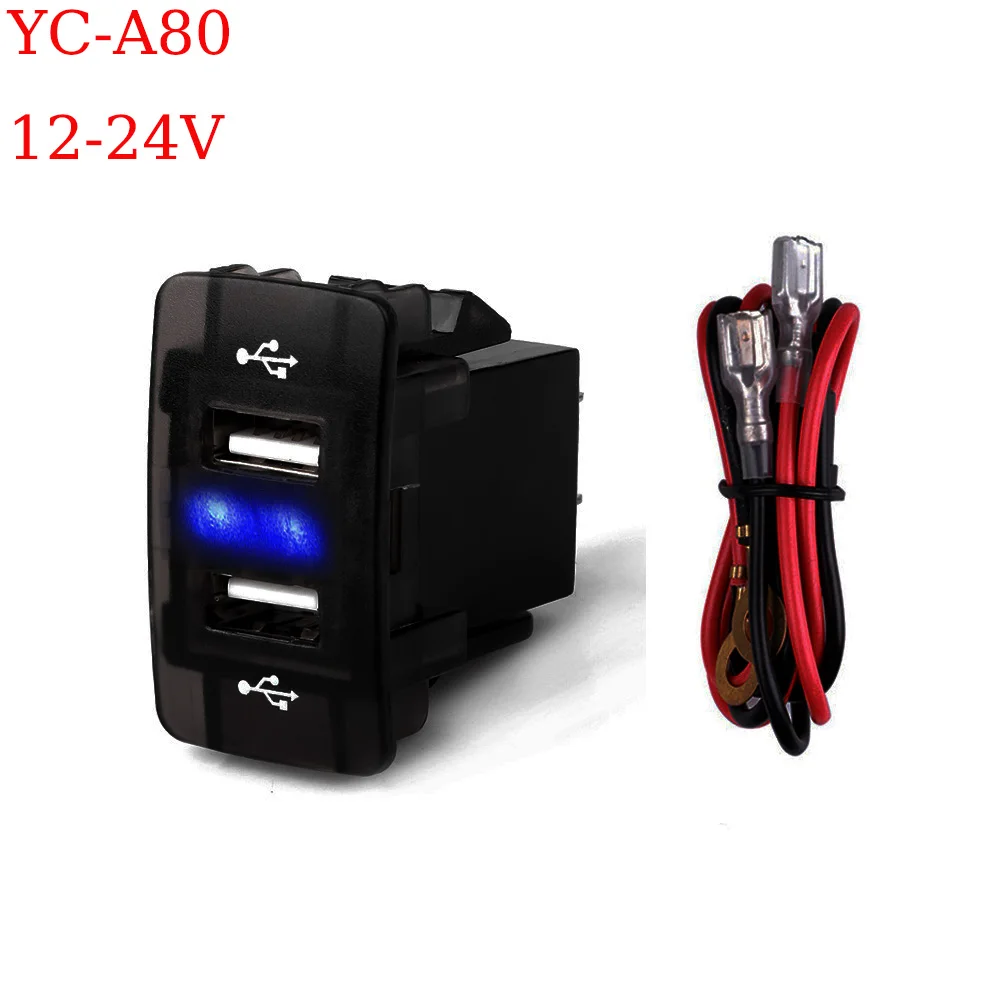 

Car Charger Dual Usb 12V-24V 4.2A For Honda LED Voltmeter Socket 2 USB Port Auto Adapter For Honda CIVIC CROSSTOUR CRV ODYSSEY