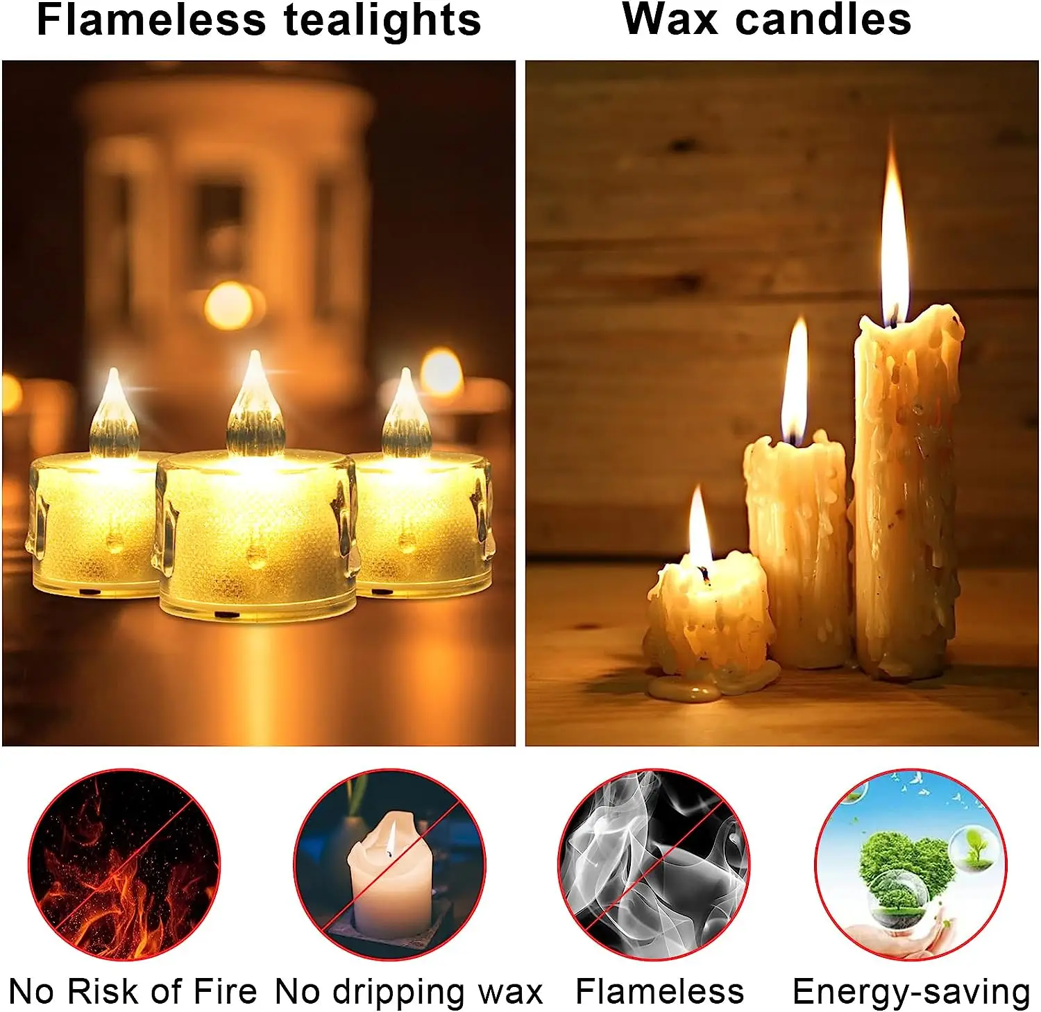 12Pcs Flameless LED Candle Lights Battery Powered Multicolor Tea Lights For Home Wedding Birthday Party Decoration Lighting