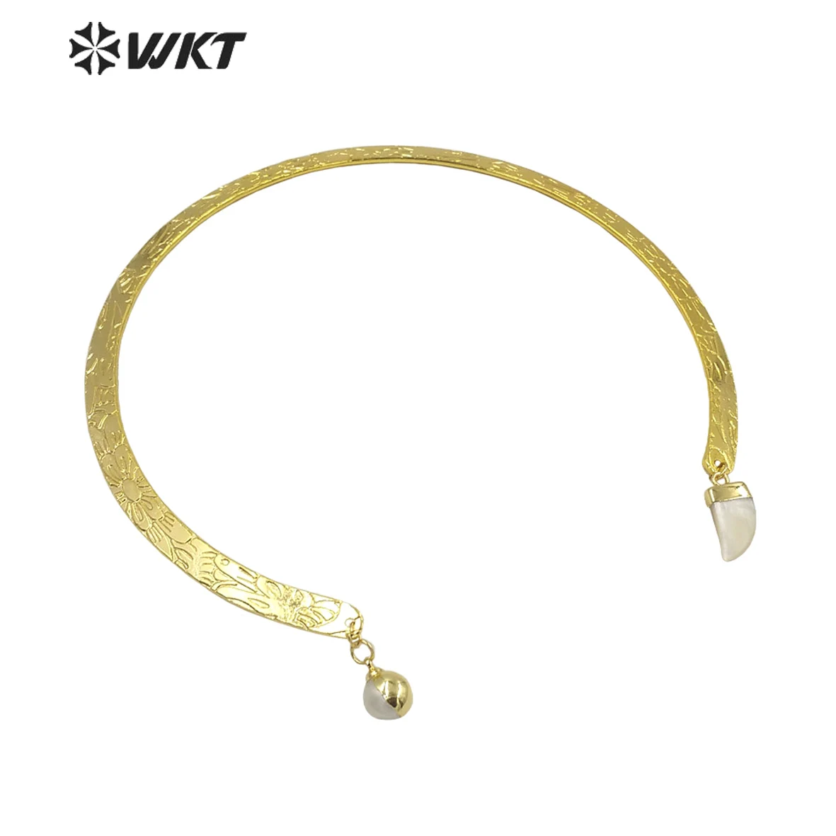 

WT-JN205 WKT 2022 Retro Necklace Circle With Pearl Necklace Noble And Exquisite Necklace Women Necklace Trend INS Party