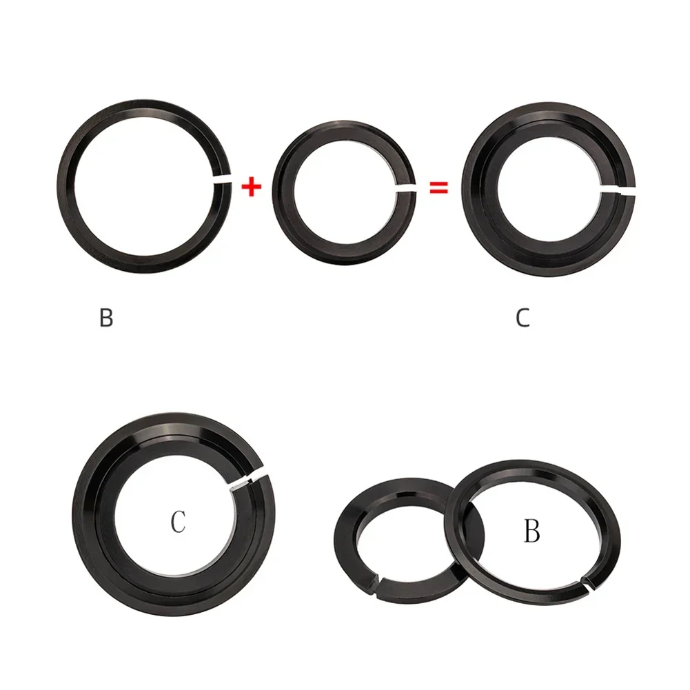 Bike Headset Washer Front Fork Gasket Straight Tapered Steerer Conversion Adapter Crown Ring Gasket 30/39.8mm Bicycle Parts