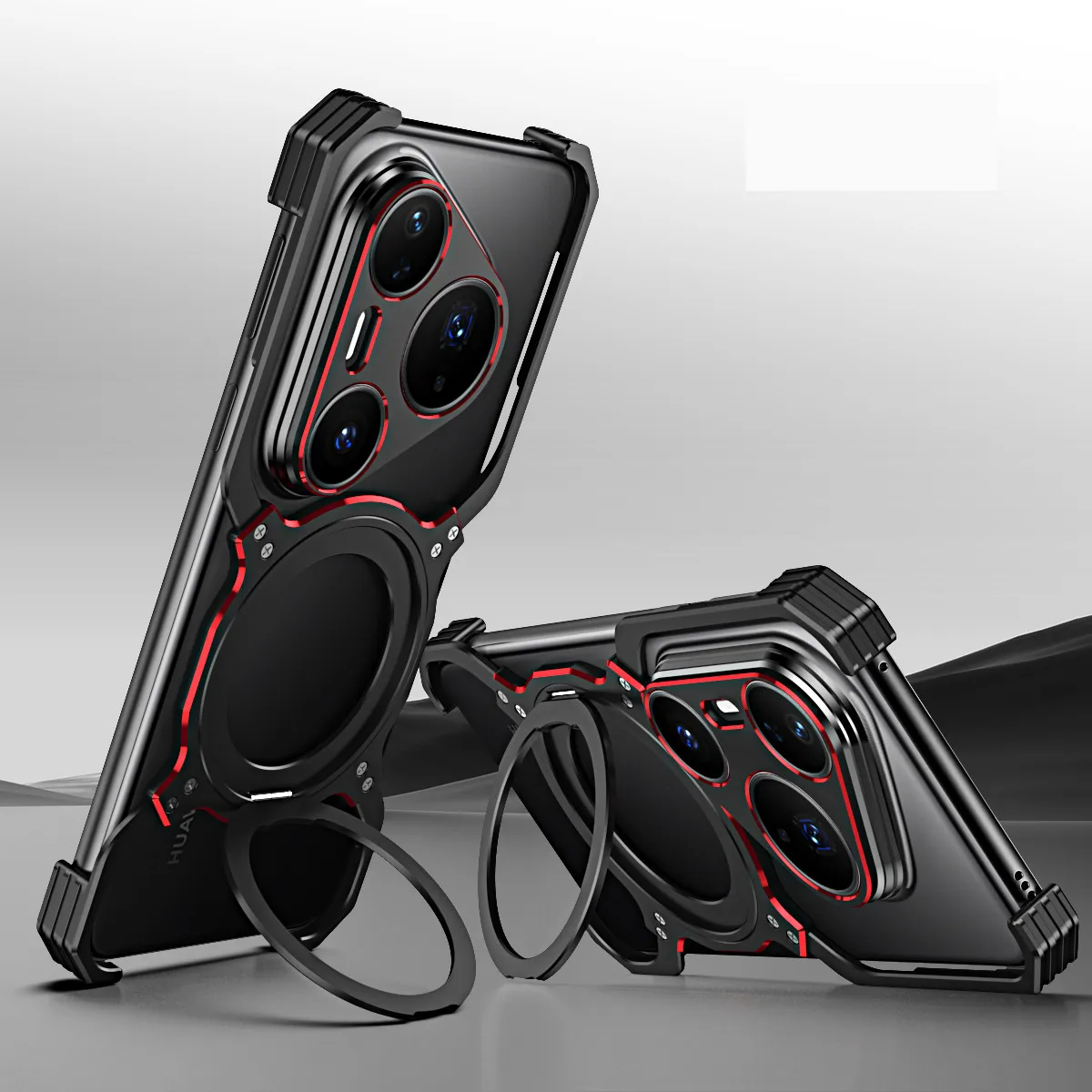 

Магнитный алюминиевый безрамный чехол для Huawei Pura 80 Ultra Pura 70 80 Pro + кронштейн, металлический противоударный чехол без оправы