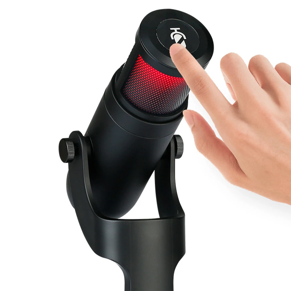 

Type-c Condenser Microphone RGB 360-degree Rotating Adjustable Mic