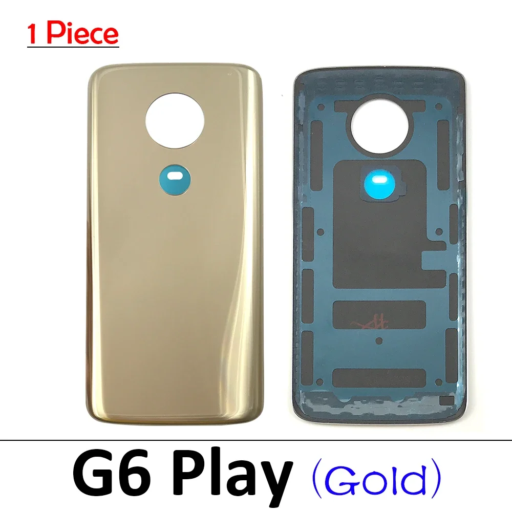 NEW Back Battery Cover Housing Battery back cover With sticker Adhesive glue tape For Motorola Moto G6 Play G6 Play G60 / G60s