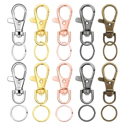70Pcs Swivel Lobster Clasp Keychains with Key Rings 35Pcs Key Chain 35Pcs Flat Ring for Lanyard Clip Decoration DIY Crafts Jewel