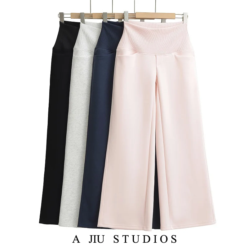 American Sle Hot Girl taille basse jambe large pantalons décontractés femmes été coupe ample rue Sle longue coupe droite pantalon