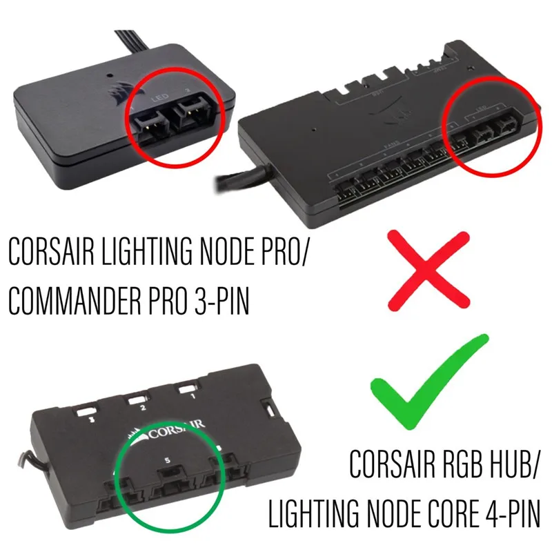 Câble Adaptateur Contrôleurs Corsair Pour Ventilateurs QL LL120 - Godlight Sync 4PIN ARGB 25 Cm - Splitter RGB Hub Contrôle