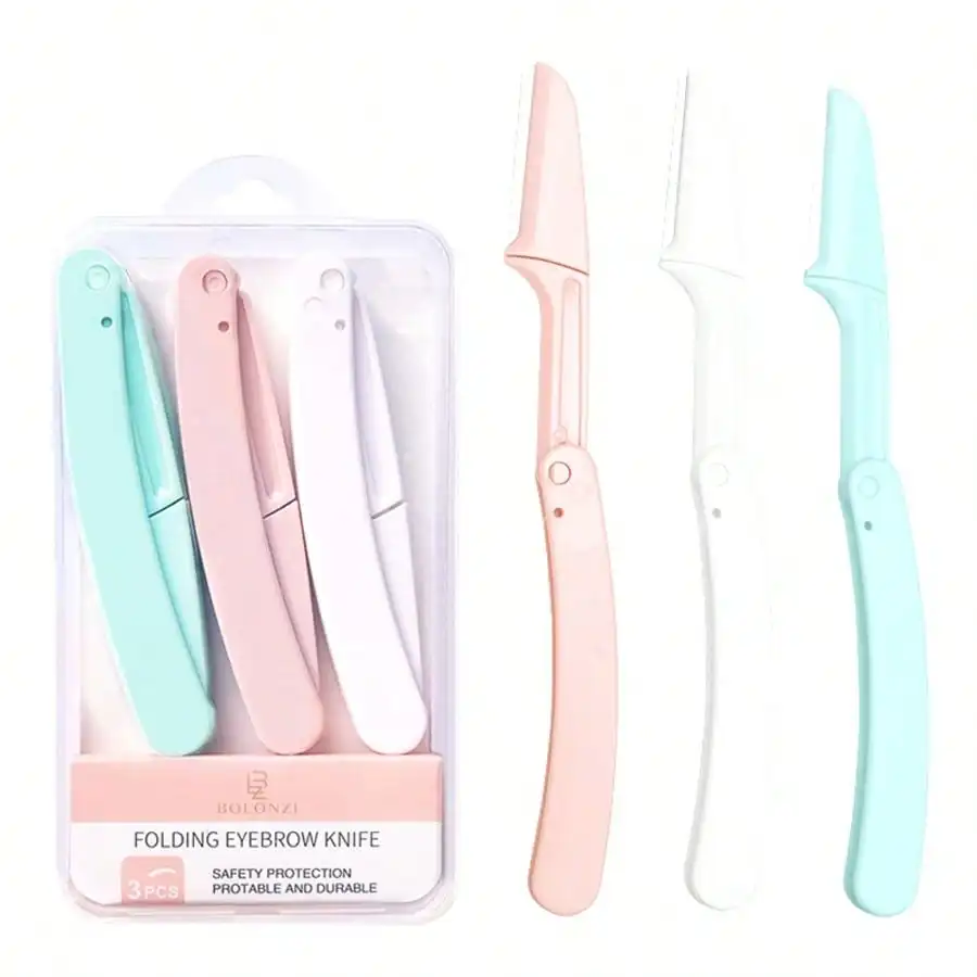 Portable Eyebrow Trimmer Set with Travel Case