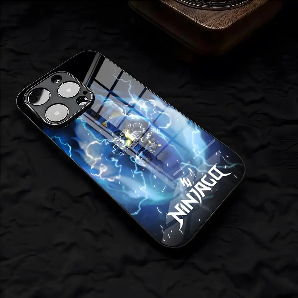Etui na telefon LEGOS Ninjago ze sznurkiem do iPhone 17 Pro Max 16 15 14 Pro Max 13 11 X Xs Xr 8 7Plus, szklana obudowa — zdjęcie produktu 2
