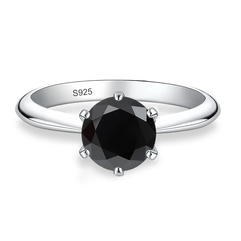 NeeTim 0,5 карата 1 карат 2 карата 3 карата Синий Розовый Фиолетовый Черный Муассанит Кольца для женщин Стерлинговое серебро 925 пробы Обручальное кольцо для свадебной вечеринки Женское кольцо