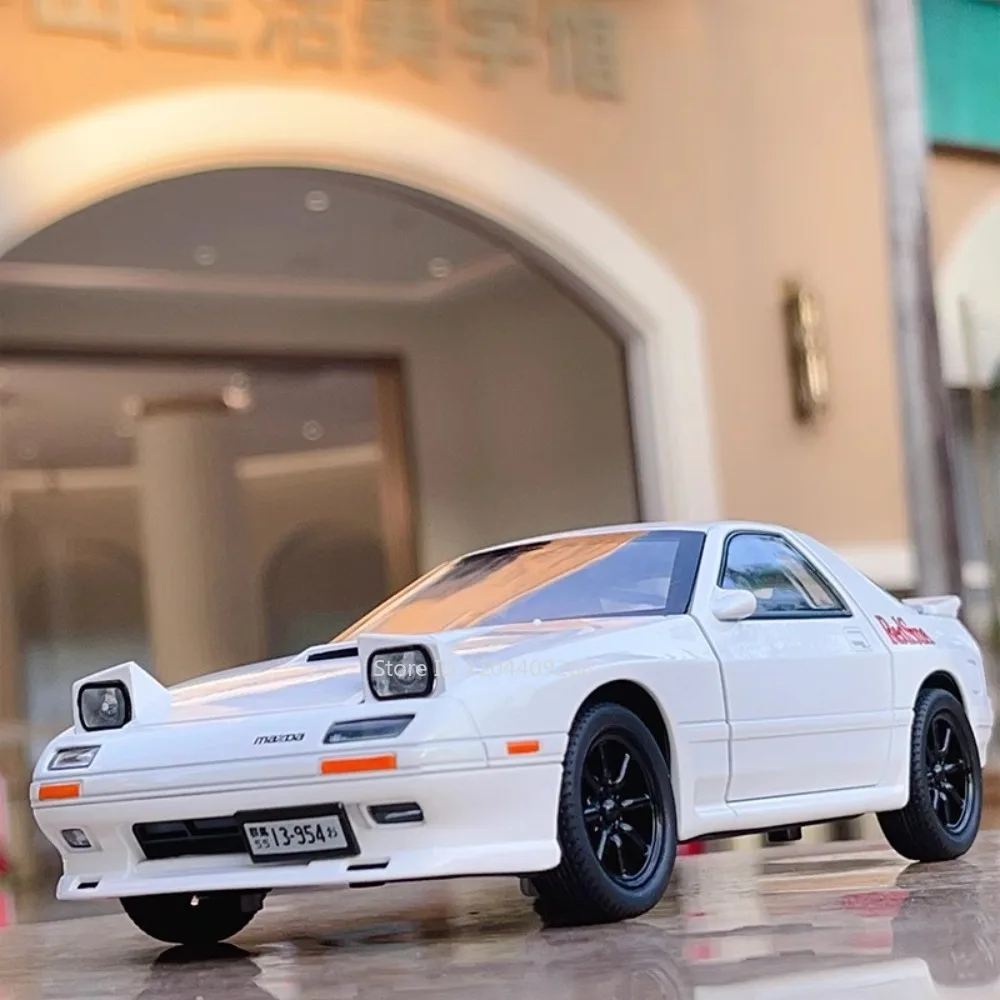 1:24スケール RX7-FC MX-5 カーモデル おもちゃ 音楽 ライト プルバック 車両 メタルダイキャスト スーパーカーモデル 子供 男の子 ホリデーギフト