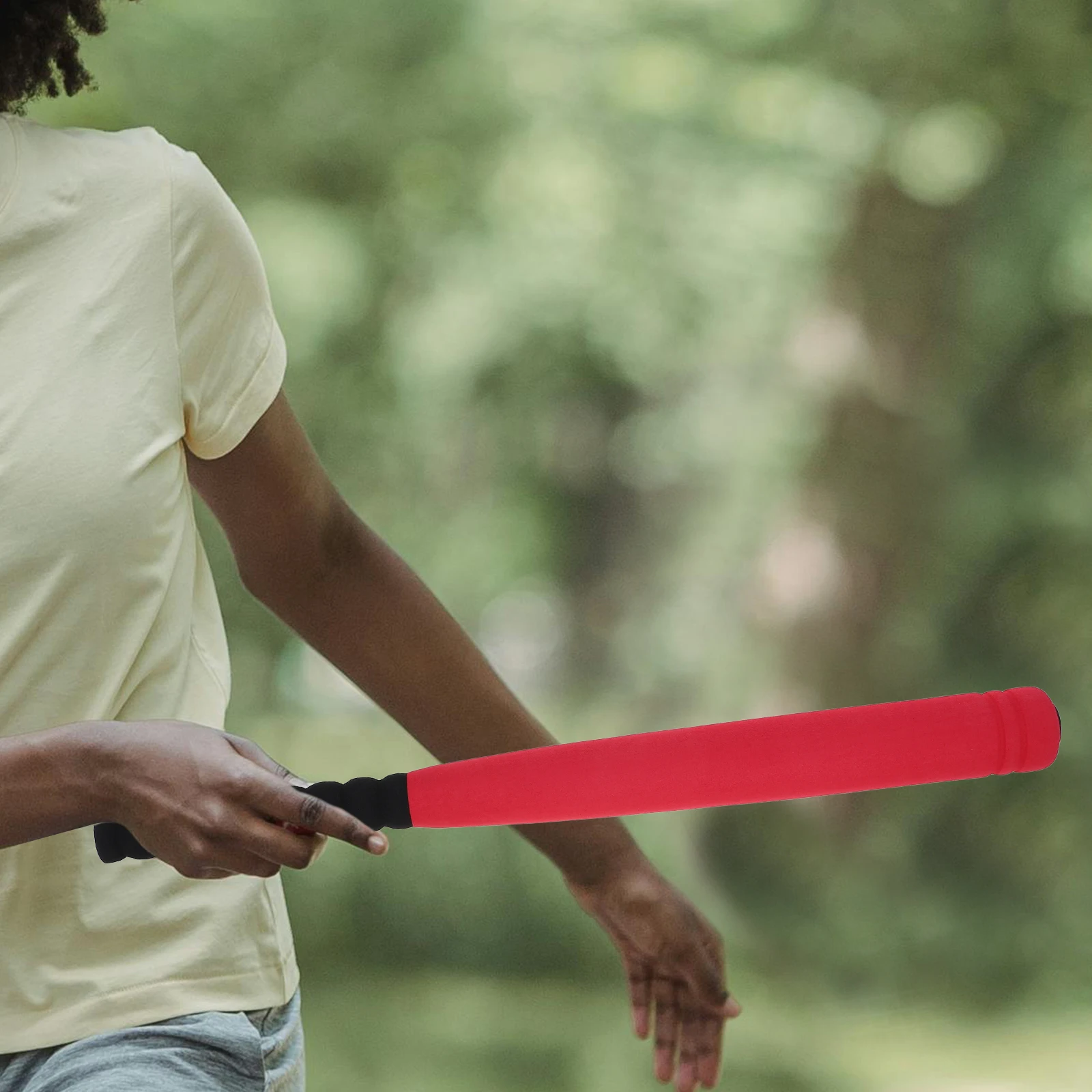 Baseball-Spielzeug-Set, 21,5-Zoll-Schläger, 2,3-Zoll-Kugel, roter Hohlgriff, sicherer Schaumstoff überzogen, für Kinder von 3 bis 5 Jahren, Kleinkind-Spielset im Freien
