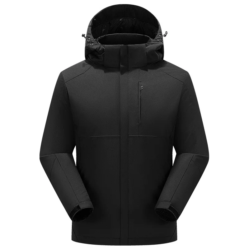 

3-in-1 Waterproof Jacket for Men and Women Fleece Lined Hiking Coat Outdoor Sport Raincoat Windproof Winter Parka with Hood