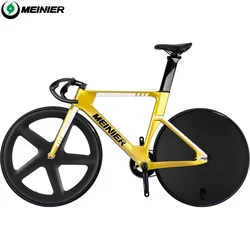 Carbon Track Bicycle Fixie Bike Fixed Gear Complete bikes Single Speed Bike 5 spoke and closed wheels