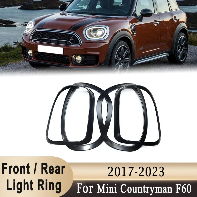 Headlight / Tail Lights Shell Cover Ring Decoration Trim Sticker for MINI Countryman Cooper F60 One JCW 2017-2023 / 2017-2019
