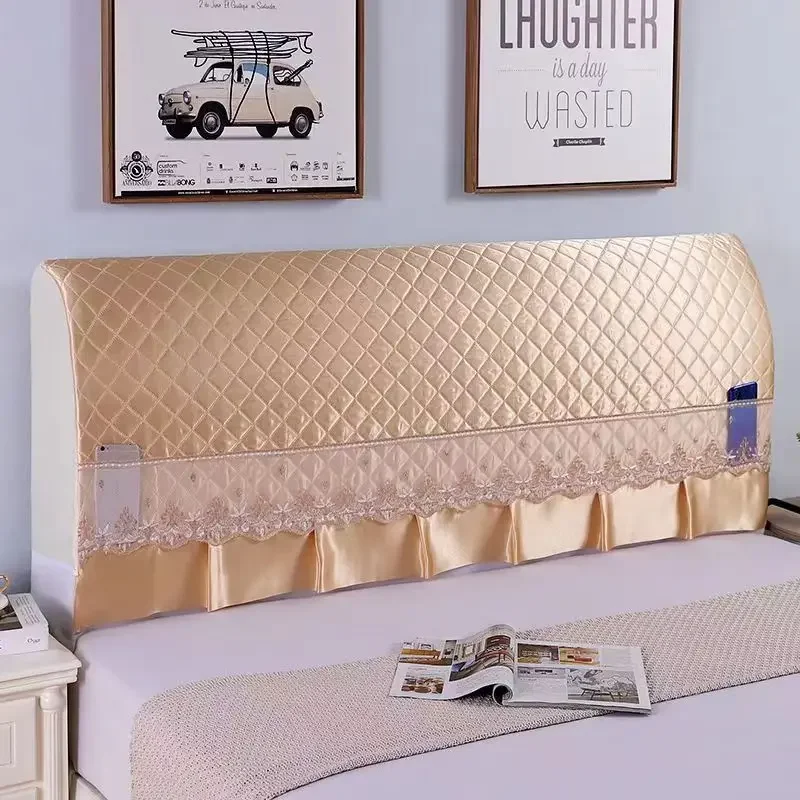 1pcs Fully wrapped backrest cover bed head cover European lace design dustproof wear-resistant environmentally friendly reusable