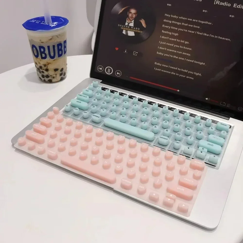 Portable Silicone Keyboard Film Silicone Keyboard Membrane, Laptop Convenient Manicure Typing Protect Long Nails Typing Keyboard