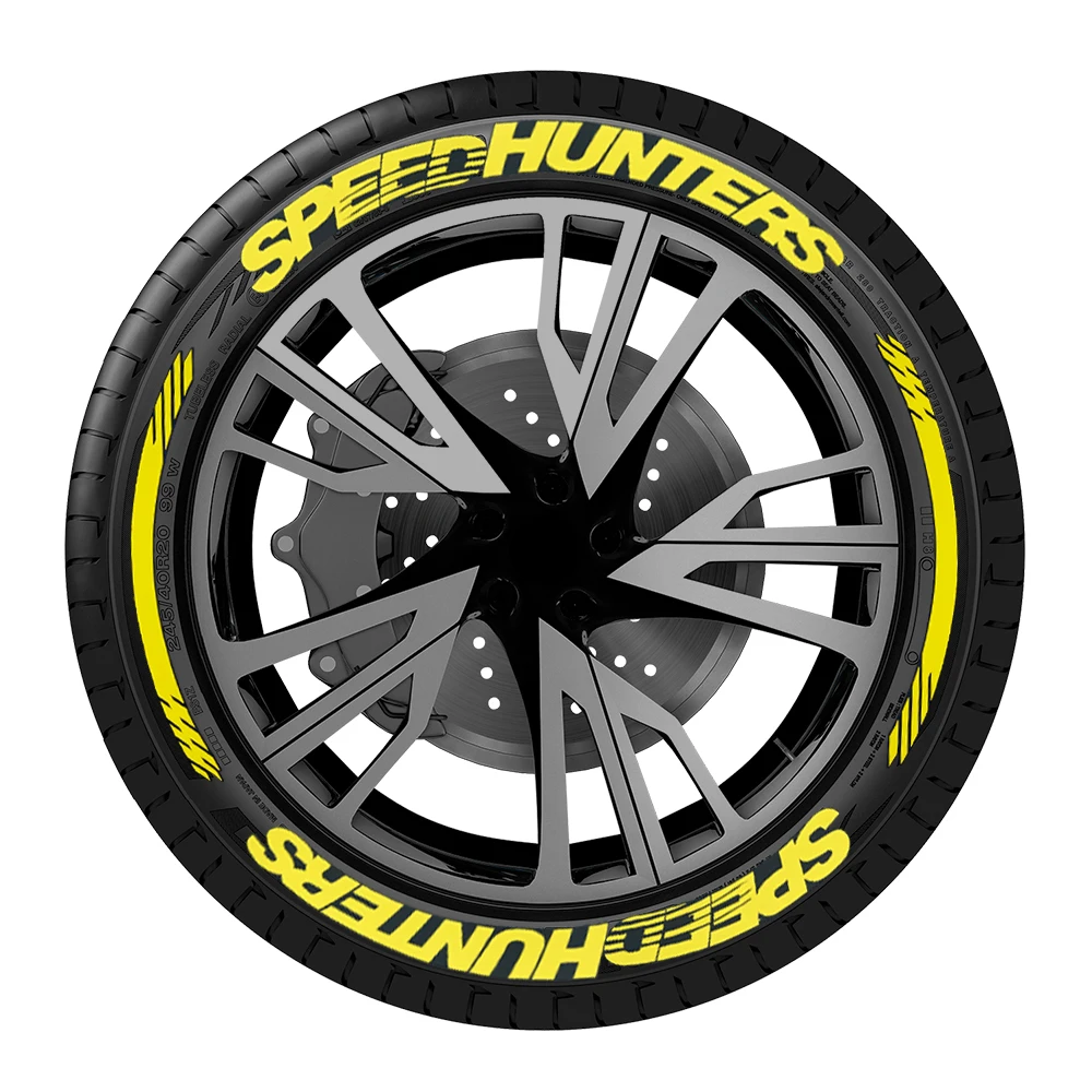 Car Tire Decals Car Tuning Universal 3D Permanent PVC Joined Tire Decor Stickers SPEEDHUNTERS Label Letters for 4 Tires