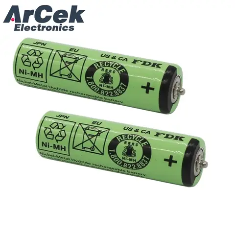 2PCS FDK NI-MH 1.2V 1000mAh Battery with Pins for Braun Shaver S3 320S-4 340S-3 350CC-5 5776 5779 5773 5774 3050S 330 390CC