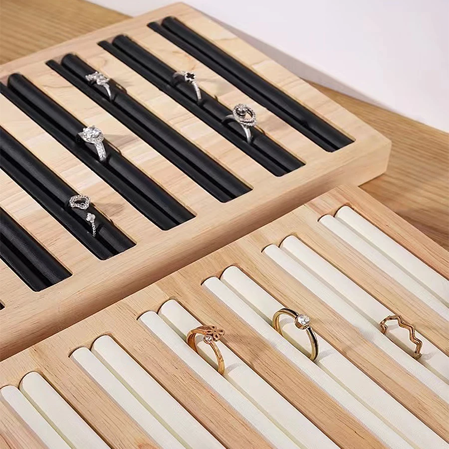 1pc, Bamboo Ring Storage Tray, Used for Jewelry, Earrings, Ring Storage and Arrangement
