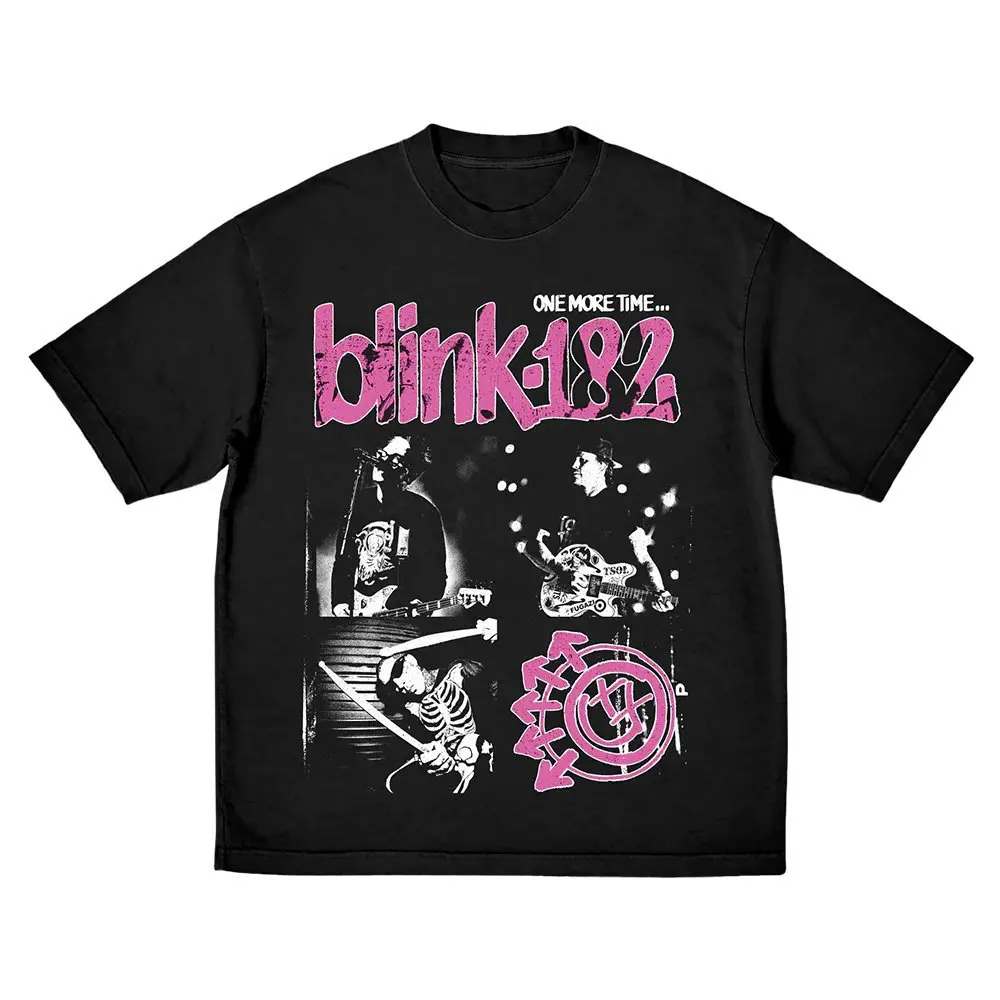 Camiseta Estampada Unissex Casual de Algodão Manga Curta [Blink/182] Nova Coleção 2026 - Estampa Clássica para Fãs, Tamanhos S-6XL, Presente, Streetwear Masculino e Feminino