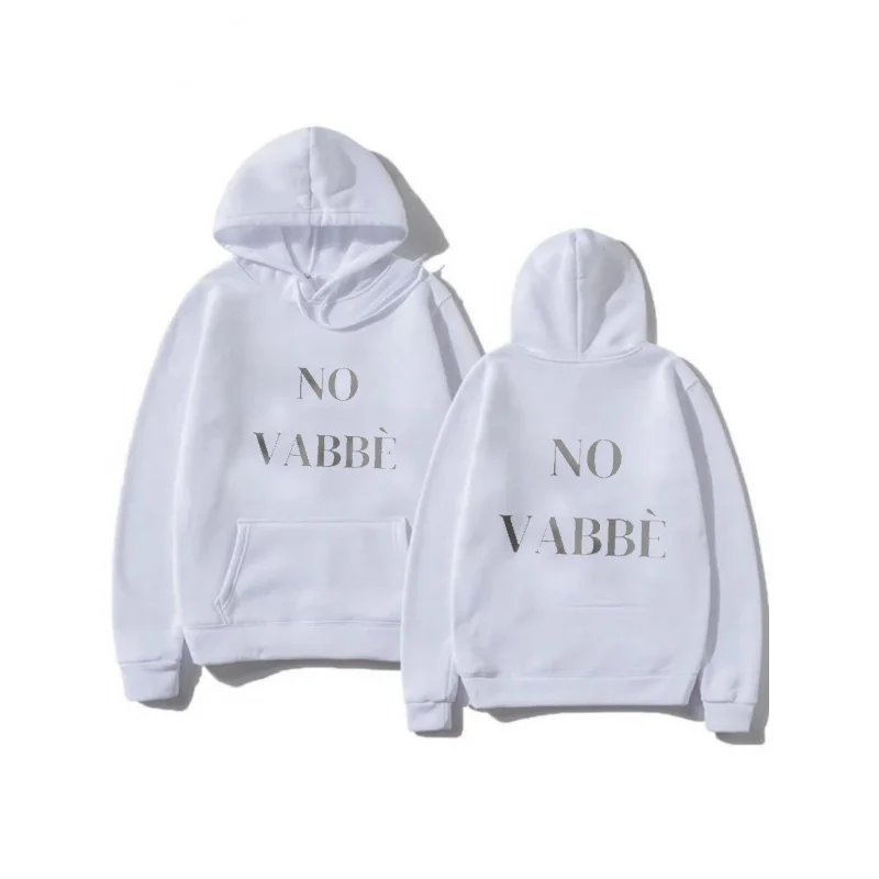 سويت شيرت رجالي بقلنسوة أبيض بدون VABBE بنمط مطبوع عالي الجودة من القطن كاجوال ملابس الشارع للارتداء اليومي وفي الهواء الطلق #1